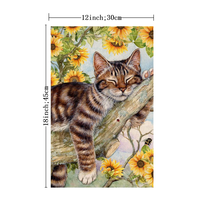 Vente chaude Top Qualité Fabricant En Gros Mignon Chat Double Face Extérieur Cour Décoration Personnalisé Jardin Drapeaux Bannière