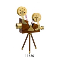 Appareil photo antique avec trépied en laiton, projecteur vintage, appareil photo à film, design rare, appareils photo à bas prix pour la décoration
