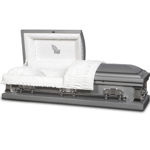 葬儀用の神のケアパネルに20ゲージのスチールアメリカンスタイルの2トーン仕上げの青い棺 - Product Image 4