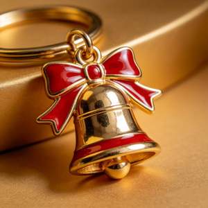 Porte-clés métallique de Noël durable en gros, porte-clés en alliage pour les magasins de cadeaux, la vente au détail saisonnière et les marchés de souvenirs - Product Image 1