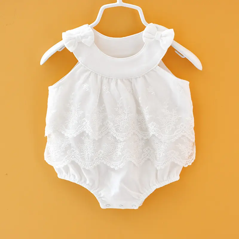 Best Service Asian Fashion And Cool bb Clothing Cotton Tutu Clothes Baby Sleeveless Lace Romper