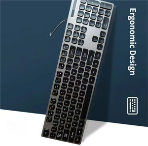 <b>Custom</b> Universal <b>Keyboard</b> Wholesale Silver Black Wired Low <b>Key</b> Membrane Office Typing <b>Keyboard</b> for Desktop - Product Image 3