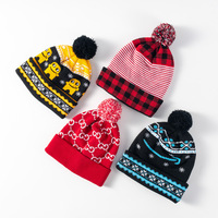 Bonnet tricoté coloré et mignon pour enfants, hommes et femmes, personnalisable, couleur unie, chaud pour l'hiver