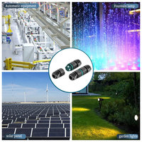 Connecteur de câblage extérieur droit IP68 étanche mâle/femelle démontable, boîtier de jonction durable pour utilisation sous-marine avec bornes à enfoncement