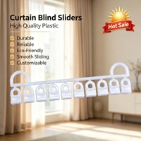 Glissière de rideau moderne en plastique pour rail en aluminium, accessoires pour stores romains et stores.