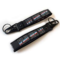 Porte-clés bec d'aigle pour moto, vente en gros, logo brodé personnalisé, porte-clés brodé, étiquettes pour avions et cadeaux