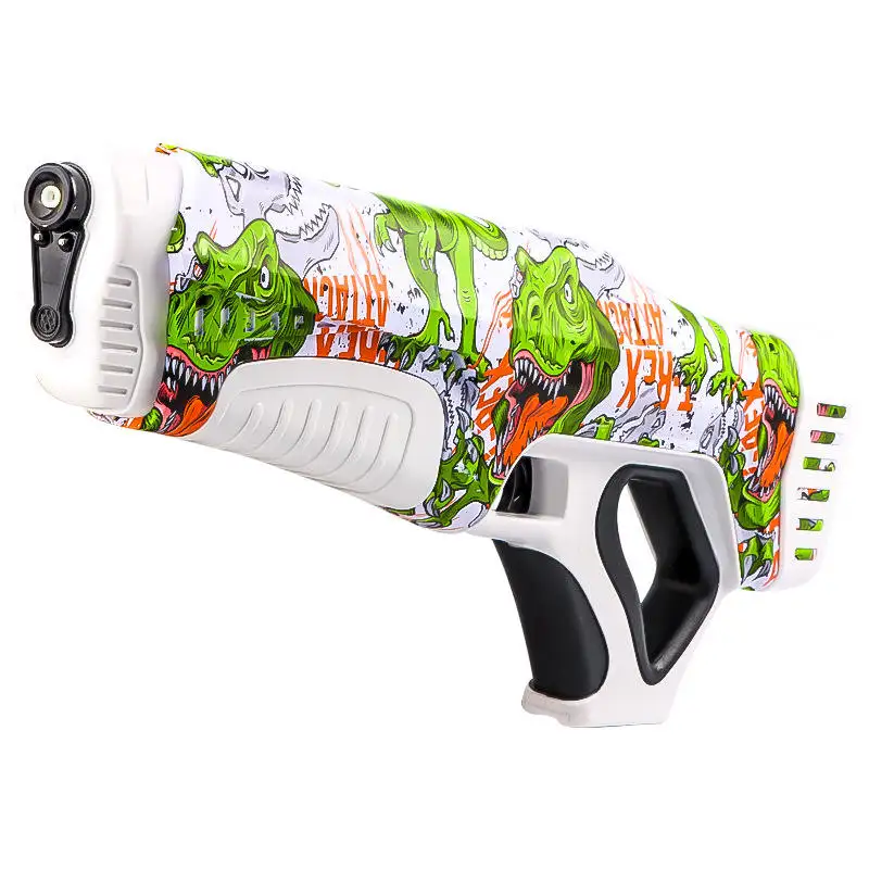 Pistolas de água automáticas para crianças, brinquedo de desenho animado com dinossauro, pistola de água blaster para uso ao ar livre, brinquedo de verão
