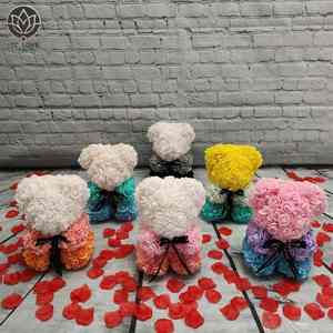 Promoción al por Mayor de Osos de Peluche con Rosas Artificiales para San Valentín, Bodas y Navidad - Product Image 3