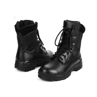Bottes tactiques de combat pour hommes, emballage personnalisé, durables, antidérapantes, respirantes, en maille, à hauteur de la cheville, imperméables, avec fermeture éclair et lacets, pour l'hiver
