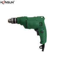 Perceuse électrique filaire KONSUN 6.5mm 400W, mini perceuse à main à prix d'usine pour la vente en gros et le bricolage à domicile