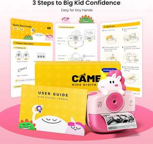 <span class=keywords><strong>Macchina</strong></span> <span class=keywords><strong>fotografica</strong></span> unicorno KidsCamera stampa istantanea come regalo per 2 a 11 anni ragazzi macchine fotografiche per il bambino con adesivo di carta dinosauro giocattoli - Product Image 3