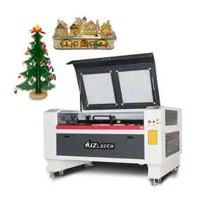 HJZ Enclosed CO2 Laser Engraving Machine Double Heads CNC CO2 80W 100W Competitive Price 6090 Wood Fabric Cloth Acrylic