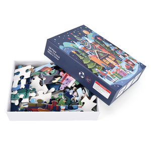 Tema natalizio personalizzato di fascia alta 100 pezzi di carta Puzzle belle immagini squisite Puzzle educativi per bambini - Product Image 3