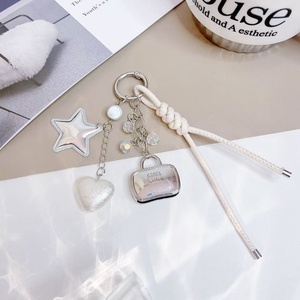 Nouvelle Pochette à Monnaie pour Fille, Décoration en Métal Argenté, Breloque de Sac, Porte-clés en Cuir PU avec Sangle Tressée et Pompon, pour Femme, Pendentif de Sac à Main - Product Image 3