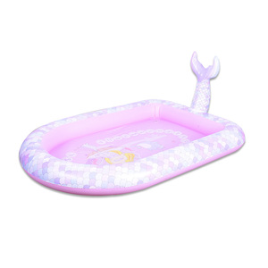 สระน้ำเป่าลมธีมนางเงือก PVC สำหรับเด็กเล่นกลางแจ้ง ใช้ในบ้าน - Product Image 1