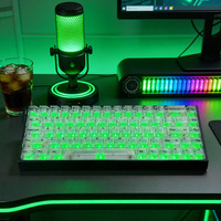 [PC Pink Frosted Top Keycaps] Factory-Direct Translucent Mechanical Keyboard Keycaps (English Japanese Korean Russian)