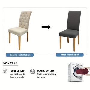 <span class=keywords><strong>Housse</strong></span> de <span class=keywords><strong>chaise</strong></span> de salle à manger épaisse de couleur unie, <span class=keywords><strong>housse</strong></span> de <span class=keywords><strong>chaise</strong></span> universelle élastique <span class=keywords><strong>pour</strong></span> hôtel, salle à manger, <span class=keywords><strong>bureau</strong></span>, banquet, maison, décoration intérieure - Product Image 4
