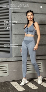 Offre Spéciale – Ensemble de Yoga Deux Pièces Sans Manches et Sans Coutures pour <span class=keywords><strong>Femme</strong></span> : Crop Top et Legging Taille Haute Respirant pour <span class=keywords><strong>Fitness</strong></span> et Gym - Product Image 4