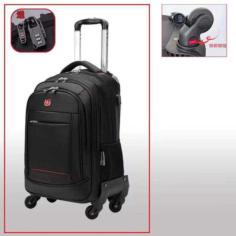 Wheel Detachable Trolley Backpack Ideal for Business Travel