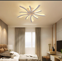 Plafonnier LED moderne en acrylique JACKSUN, lumière tricolore, plafonnier à intensité variable, 33,46 pouces, avec télécommande pour salon
