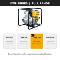 Pompa Air Bertekanan Tinggi Mesin Diesel VISION 4 Inch untuk Pertanian, Self Priming, Sentrifugal, Dewatering OEM DWP100