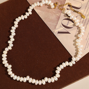 สร้อยคอมุกน้ำจืด เกรด AAA รูปทรงไม่สม่ำเสมอ ใส่ได้ทุกวัน - Product Image 1