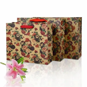 Ausgezeichnete Qualität Papier-Einkaufstasche mit LOGO Luxuriöse wiederverwendbare Einkaufstasche aus Papier Paket mit Nylon-Seilgriffen