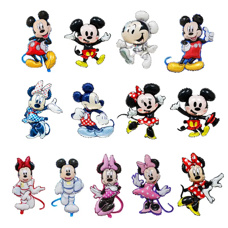 Nuovo personaggio dei cartoni animati di Design Mickey Mouse Mickey Minnie Foil Balloons per la decorazione della festa di compleanno dei bambini all'ingrosso