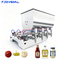 Machine de remplissage de liquides pneumatique à quatre têtes semi-automatique pour jus, huile comestible, shampoing, cosmétiques, gel capillaire