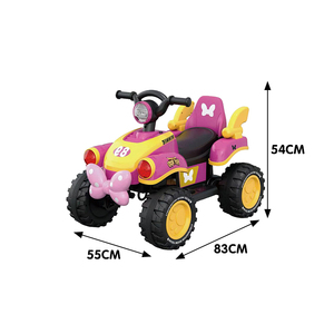 Cuatrimoto Eléctrica Rosa <span class=keywords><strong>para</strong></span> <span class=keywords><strong>Niñas</strong></span> al por Mayor, Vehículo de 4 Ruedas con Baterí<span class=keywords><strong>a</strong></span>, Ruedas Grandes, Pedal de Pie <span class=keywords><strong>para</strong></span> Música/Luz, Plástico - Product Image 3