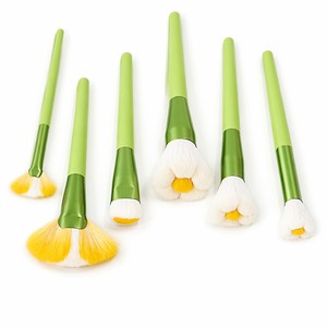 Set di 14 Pennelli per Trucco a Forma di <span class=keywords><strong>Margherita</strong></span> JLY con Manico in Legno Verde, Pennelli Cosmetici OEM - Product Image 5