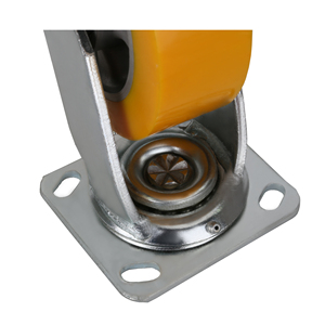 En gros 5 Pouces Jaune PU Plâtre Fer Rigide de Roue De Type Industriel Roulette Robuste - Product Image 6