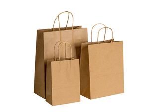 Sacs de courses en papier kraft recyclables en gros avec logo personnalisé pour l'emballage de cadeaux - Product Image 4
