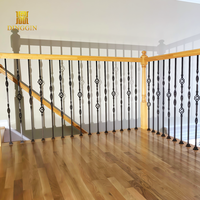 Main courante d'escalier intérieure en forme de ruban unique pour balustre