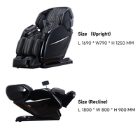 Fauteuil de massage 2D 3D Zhouqi, classé parmi les meilleurs, ultra-silencieux (55 dB) avec écran tactile pour une thérapie à domicile haut de gamme