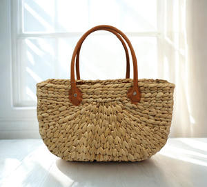 Sac fourre-tout tissé léger et souple de style vintage à ouverture supérieure pour les courses quotidiennes – Fournisseur mondial leader - Product Image 2