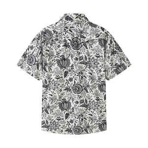 Chemise décontractée pour homme à manches courtes, col rabattu, 100% coton popeline, imprimé numérique, design personnalisé, écologique, pour l'automne - Product Image 6