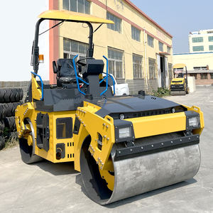 Bouwmachines 3 ton 4 ton 5 ton 6 ton 8 ton diesel mini-compacteur wegwals opzit asfaltwals met rubberen banden - Product Image 6