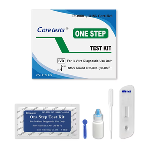 Kit <span class=keywords><strong>de</strong></span> Detección Rápida <span class=keywords><strong>de</strong></span> Antígenos HIV 1+2 <span class=keywords><strong>de</strong></span> Laboratorio Médico Clase III KUER para el Diagnóstico <span class=keywords><strong>de</strong></span> Enfermedades Infecciosas - Product Image 1