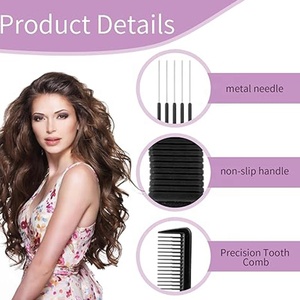Peines de Alta Calidad con Logotipo Personalizado, Peines para Salón de Belleza, Peine para Peinar con Púas Metálicas para Mujeres - Product Image 4