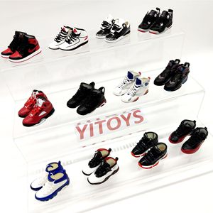 Porte-clés Aj, moule de chaussure creuse pour les générations 1-12, <span class=keywords><strong>chaussures</strong></span> de <span class=keywords><strong>basket</strong></span>-ball miniatures 3D, figurine tendance, pour diffusion en direct - Product Image 2