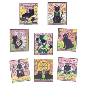 Kreative <span class=keywords><strong>Tarot</strong></span> Black Cat Pin Dunkle Katze geformte Katze Metall Pin Brosche Tasche Zubehör Pin - Product Image 3