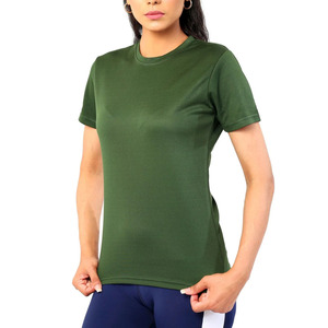 Camiseta Deportiva Ecológica para Mujer, Tejido Elástico Personalizado, Ropa Deportiva Cómoda, Marca Privada, Venta al Por Mayor - Product Image 1