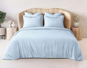 Ensemble de literie en satin rayé pour hôtel de luxe, édredons, couettes, tissu soyeux et lisse, conçu pour un usage professionnel dans l'hôtellerie - Product Image 6