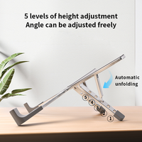 Support d'ordinateur portable pliable en alliage d'aluminium 3MM, réglable et portable, pour bureau, 14-17,3 pouces - Vente en gros usine