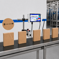 Imprimante jet d'encre automatique en ligne de 12,7 mm, machine de codage industrielle pour la production de lignes d'emballage de cartons, de bouteilles et de sacs