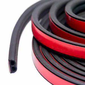 33 Ft Long Universal Auto Adesivo Auto Rubber Weather Draft Seal Strip Weatherstrip para janela e porta do carro, tampa do motor 2 Pack