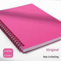 Carnet de notes A5 personnalisable pour bureau et étudiants, couverture givrée en PP, 80 feuilles, spirale, fourni par l'usine