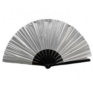 Abanicos de Mano Grandes de Bambú y PVC Personalizados con Impresión Promocional, Abanico de 13 Pulgadas para Fiestas, Festivales y Baile - Product Image 6