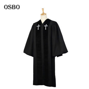 Venta al por mayor de batas de coro de clero personalizadas con estola de Iglesia - Product Image 4